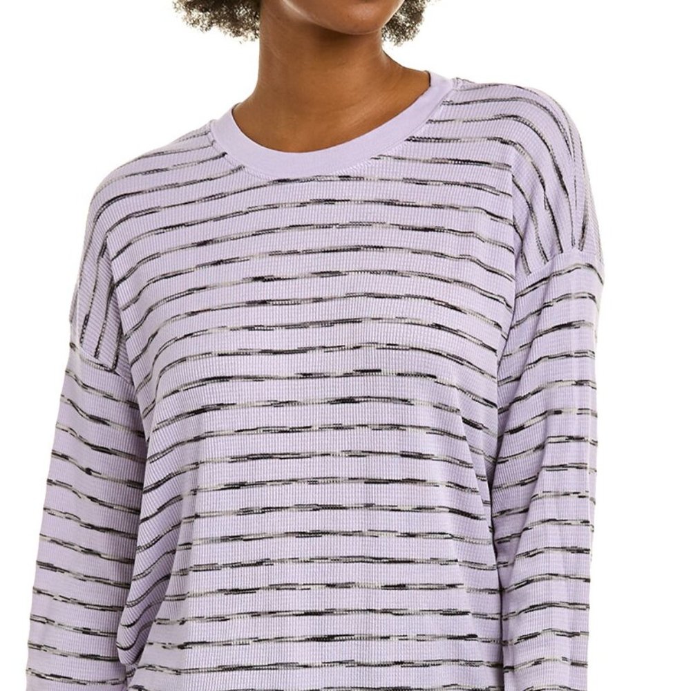 MICHAEL STARS Gigi striped top in Lilac- size Medium